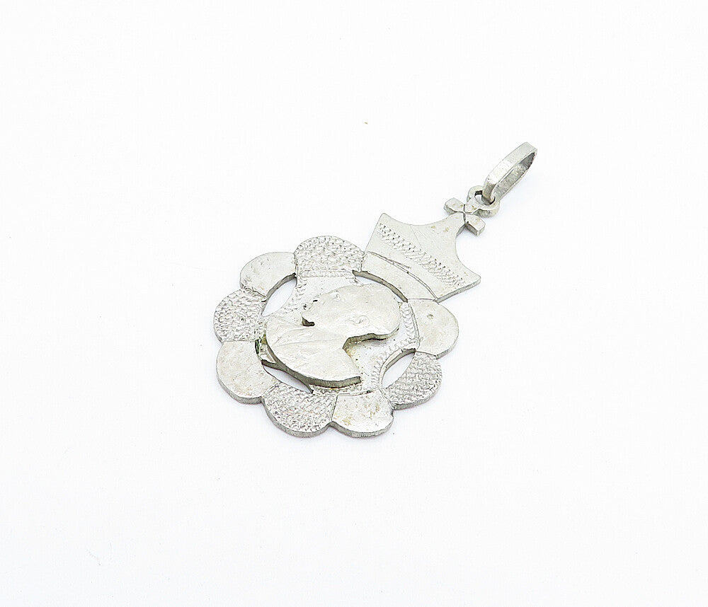 925 Sterling Silver  Vintage Antique Male Figure Profile Pendant  PT4183