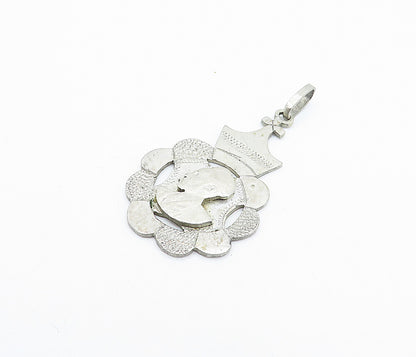 925 Sterling Silver  Vintage Antique Male Figure Profile Pendant  PT4183