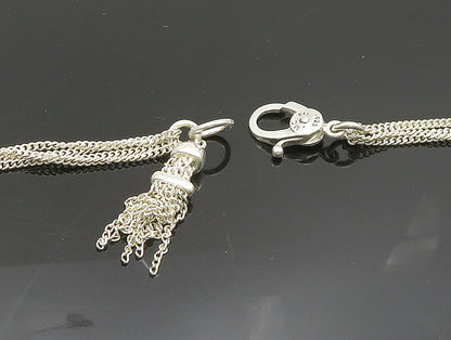MONET 925 Sterling Silver Vintage Infinity Cutout Multi Strand Necklace NE3845