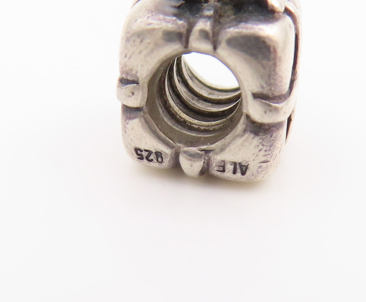925 Sterling Silver Vintage Pendant PANDORA Antique Gift Box Charm  PT24398