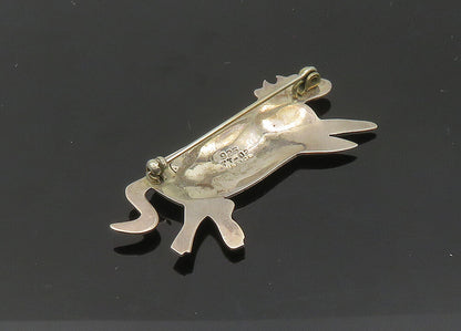 MEXICO 925 Sterling Silver  Vintage Shiny Cow Animal Motif Brooch Pin  BP8144