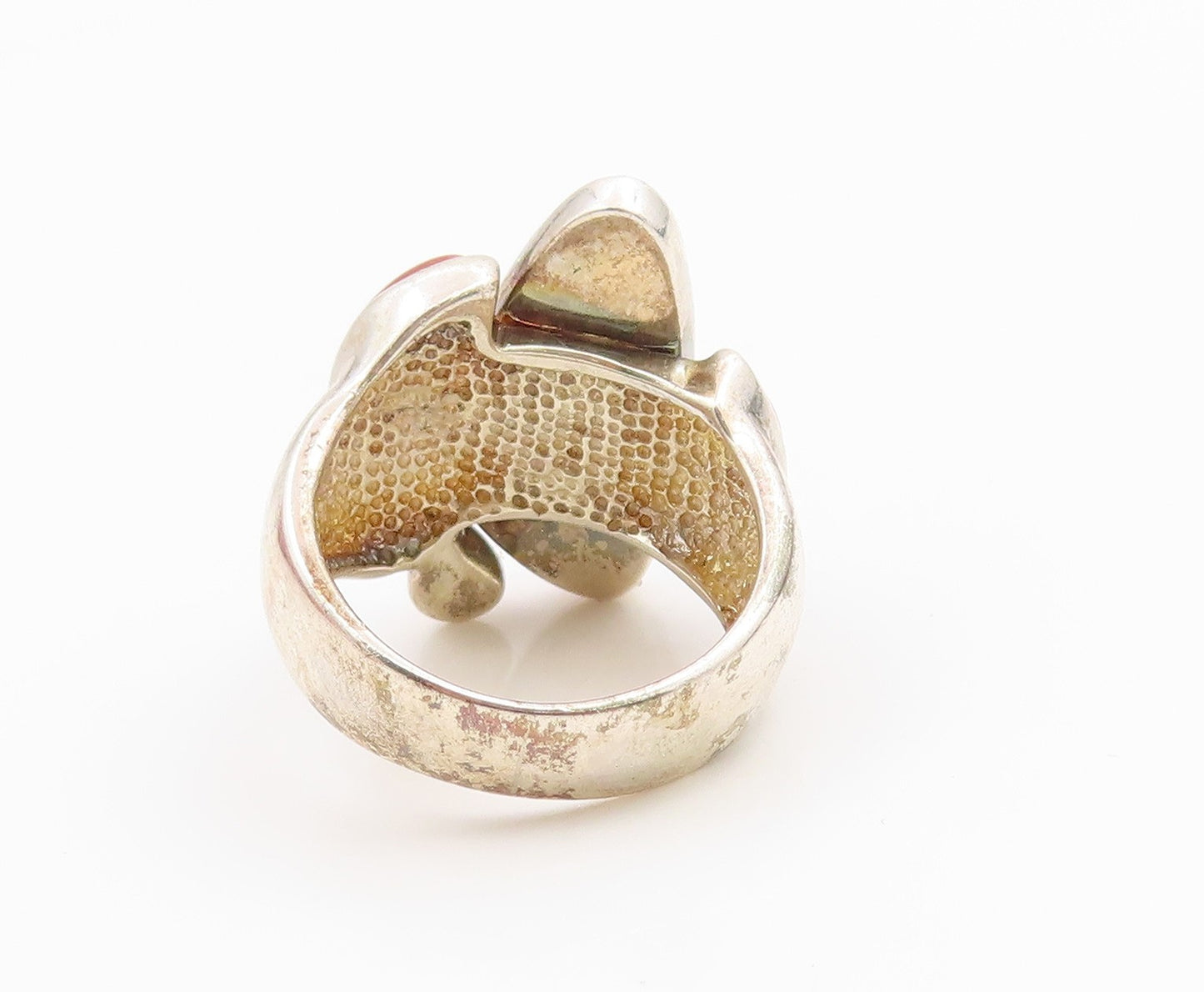 925 Sterling Silver Vintage Ring WHITNEY KELLY Gemstone Band  Sz 7  RG36059