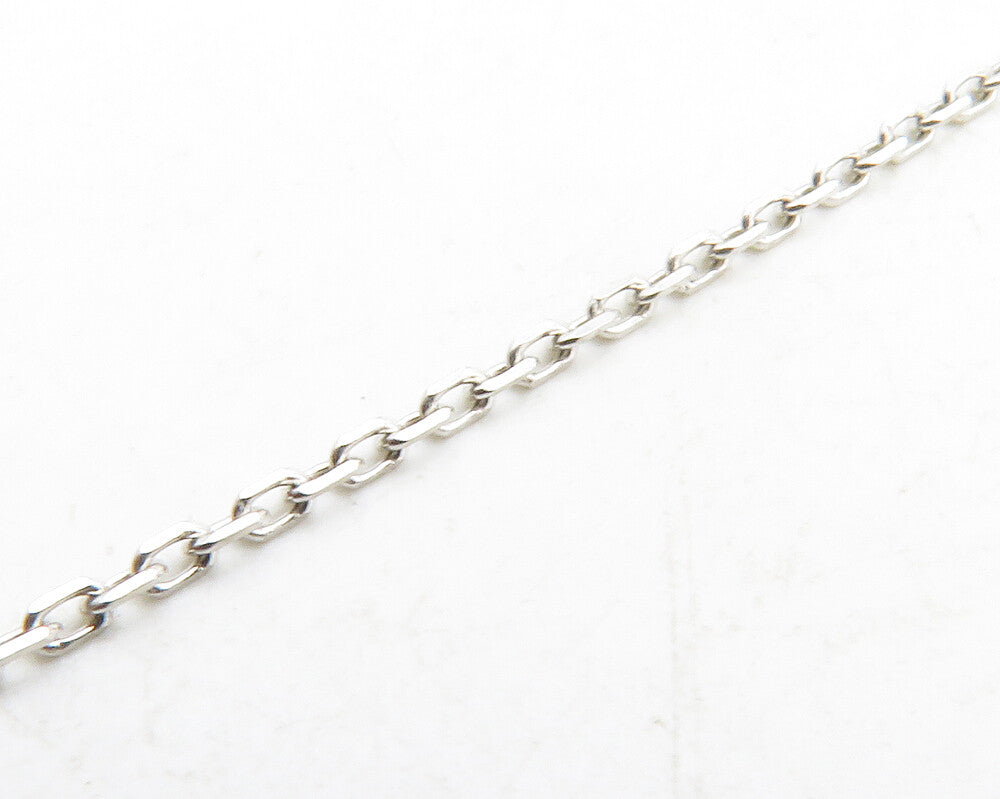 925 Sterling Silver  Genuine Diamond Open Love Heart Chain Necklace  NE2181