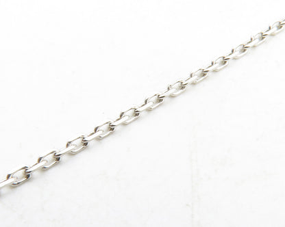 925 Sterling Silver  Genuine Diamond Open Love Heart Chain Necklace  NE2181