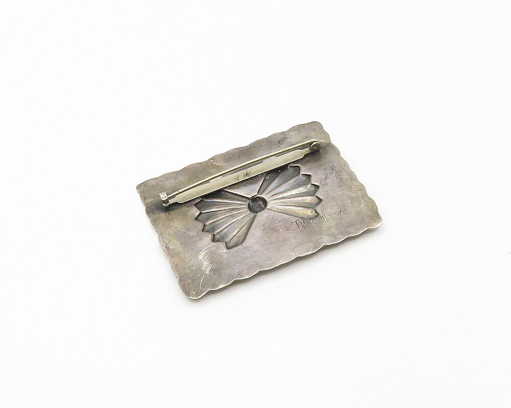 FRANCISCO REBAJES 925 Silver  Vintage Modernist Bow Tie Brooch Pin  BP6962