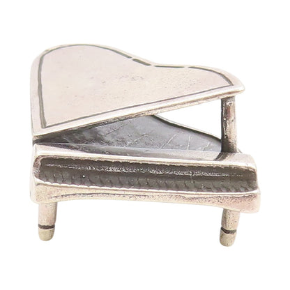 925 Sterling Silver Vintage Paper Weight Cutout 3D Grand Piano  TR3926