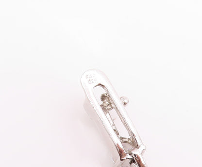 925 Sterling Silver Vintage Bracelet Minimalist Round CZ Band  BT11011