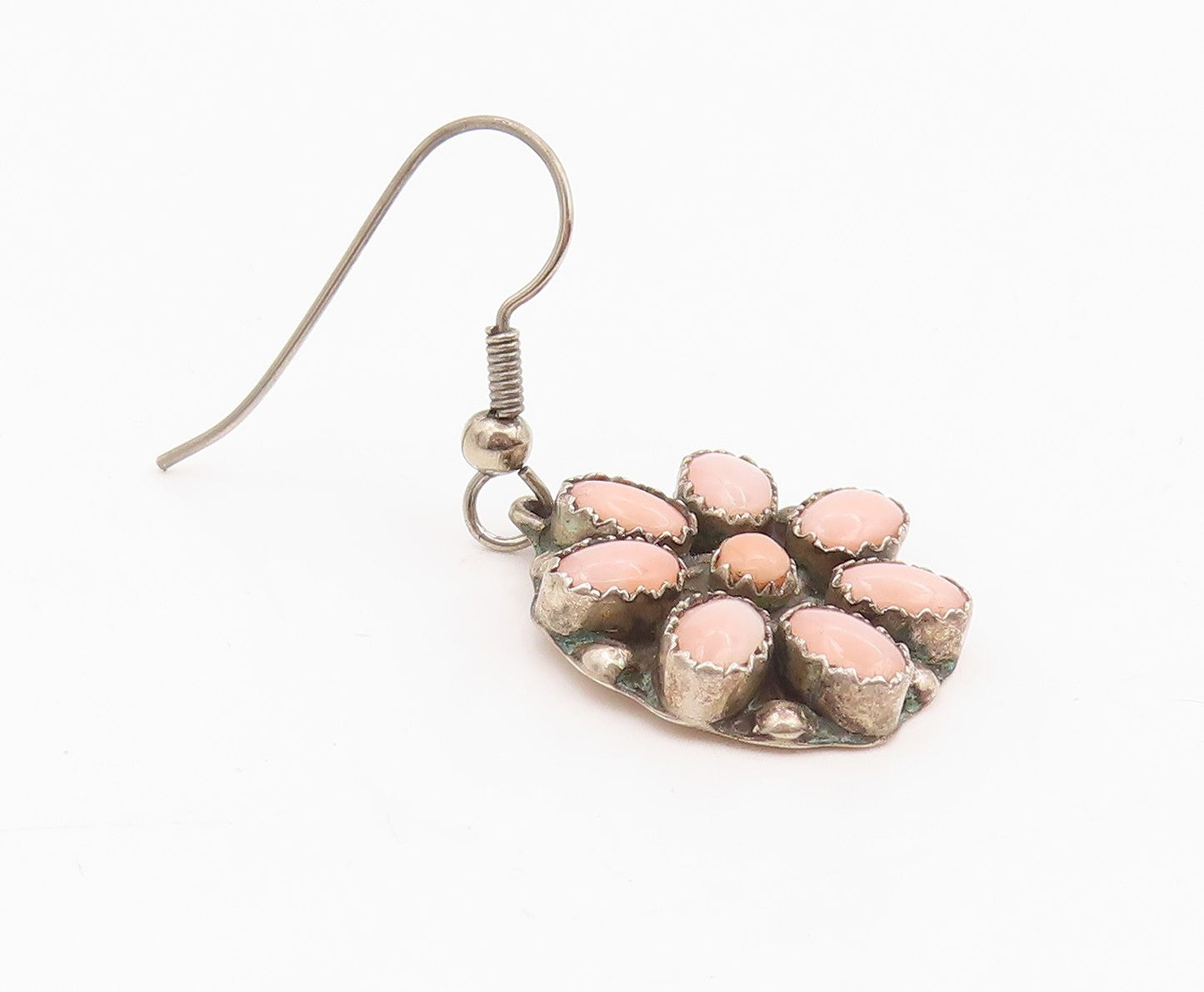 925 Sterling Silver Vintage Earrings NAVAJO ZUNI Gemstone Single Lot  EG14288