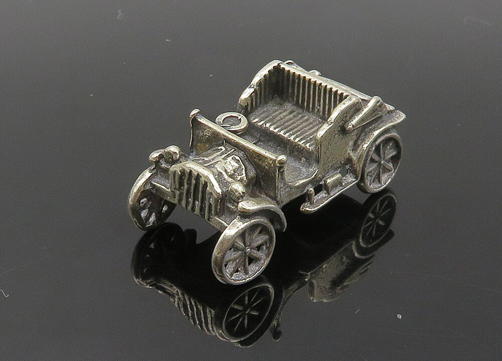 925 Sterling Silver  Vintage Dark Tone Old Fashioned Car Trinket  TR2804