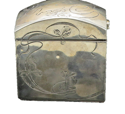 RUSSIA Solid Silver Vintage Antique Large Trinket Heavy Jewelry Box   TR2895