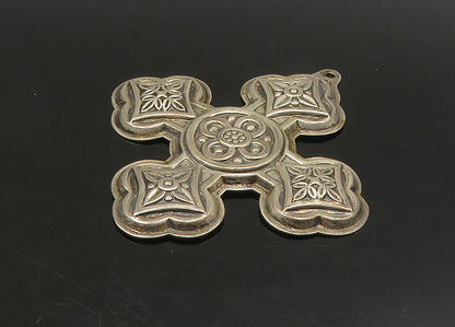 REED & BARTON 925 Silver  Vintage Antique Christmas Cross Pendant  PT18789