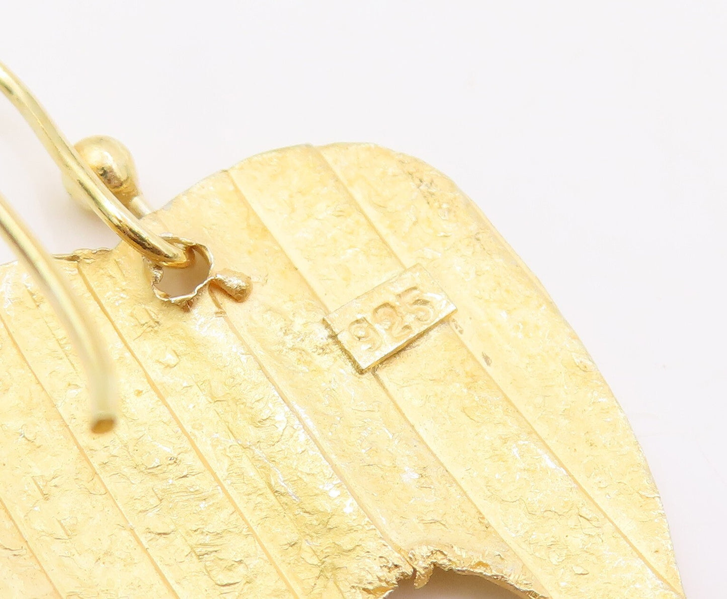925 Sterling Silver Vintage Earrings Gold Plated Dangling Cutout Hearts  EG13326