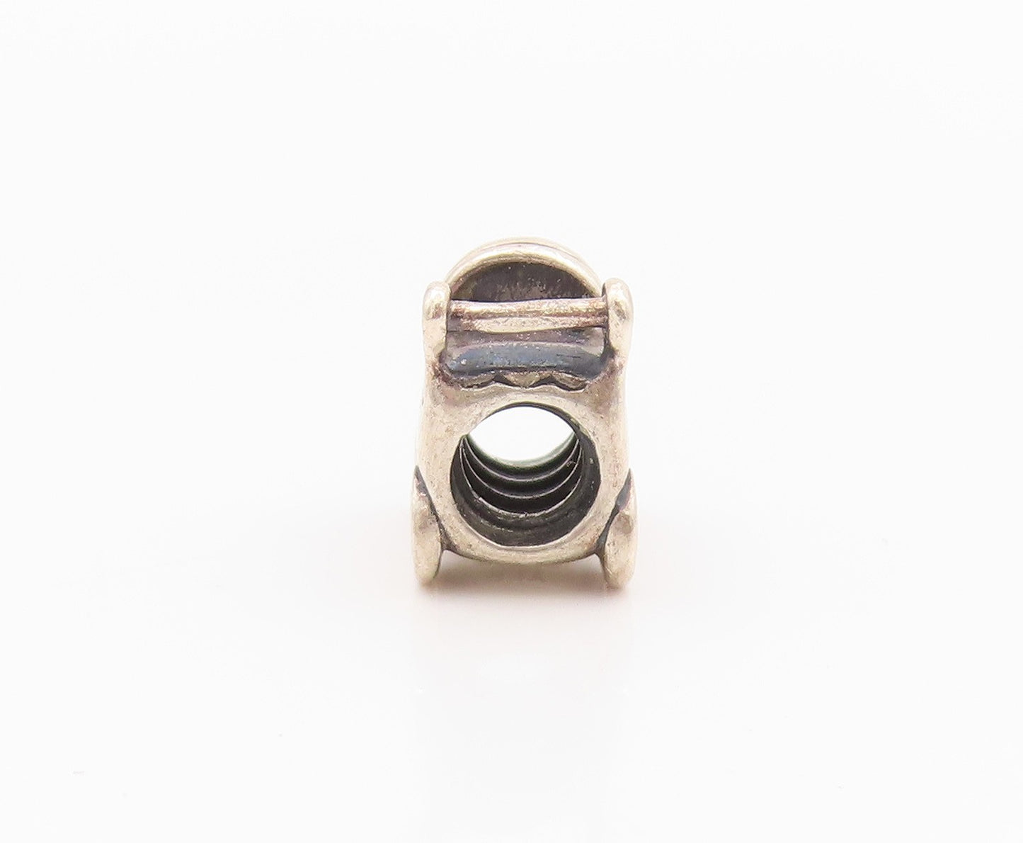925 Sterling Silver Vintage Pendant PANDORA Mini Etched Cradle Charm  PT24252