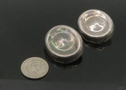 ZINA 925 Sterling Silver Vintage Heavy Non Pierce Button Drop Earrings EG10532