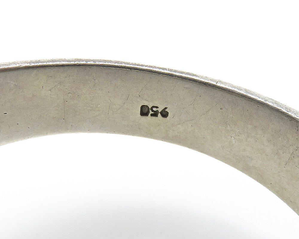 925 Sterling Silver  Vintage Black Onyx Smooth Hinge Bangle Bracelet  BT7502