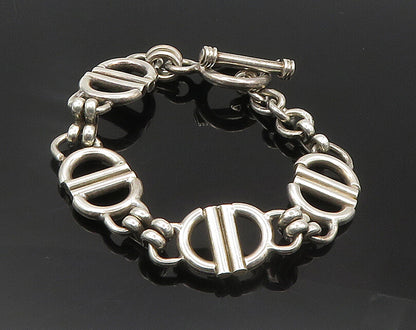 925 Sterling Silver  Vintage Shiny Smooth Anchor  Link Chain Bracelet  BT7722