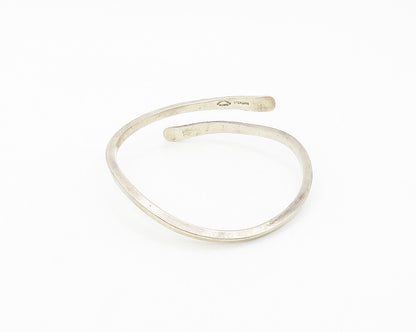 NORTH 925 Sterling Silver  Vintage Handmade Bypass Cuff Bracelet  BT7149
