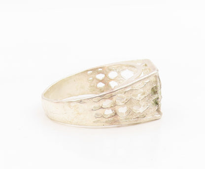925 Sterling Silver Vintage Ring Etched Initial C Monogram Band  Sz 11  RG34906