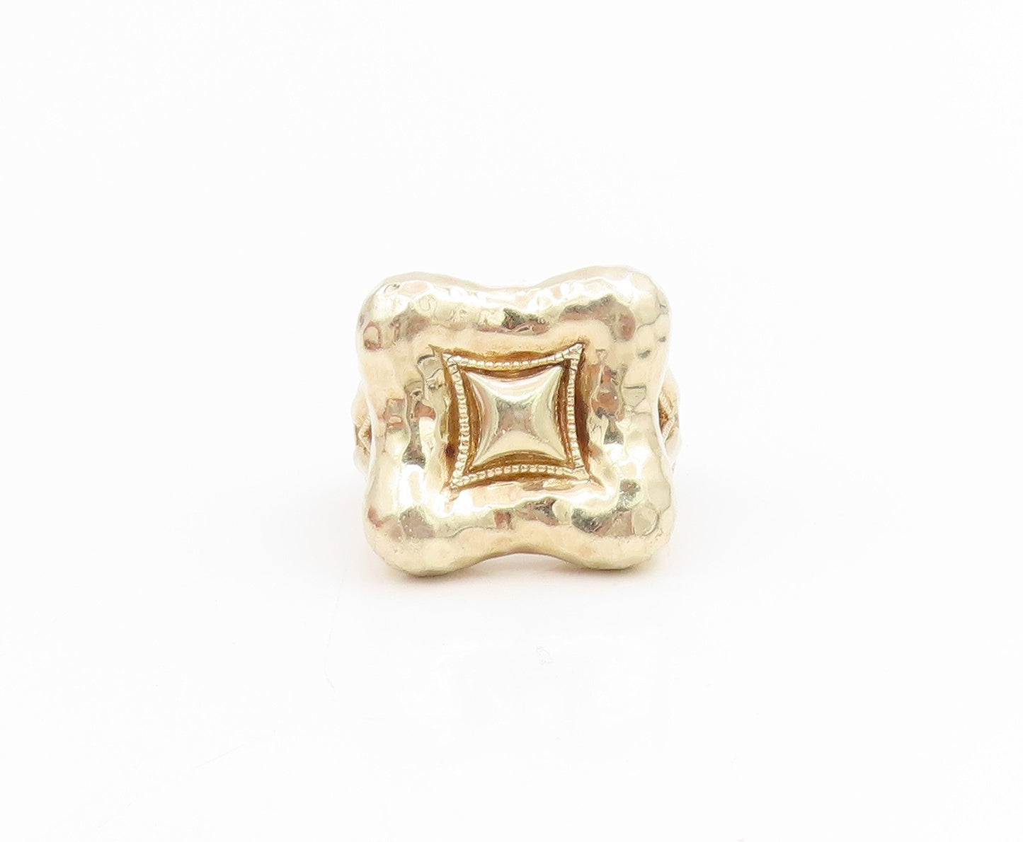 925 Sterling Silver Vintage Ring Gold Plated JUDITH JACK Band  Sz 7.5  RG34447