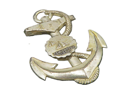 925 Sterling Silver  Vintage Shiny New London Ship Anchor Brooch Pin  BP5514