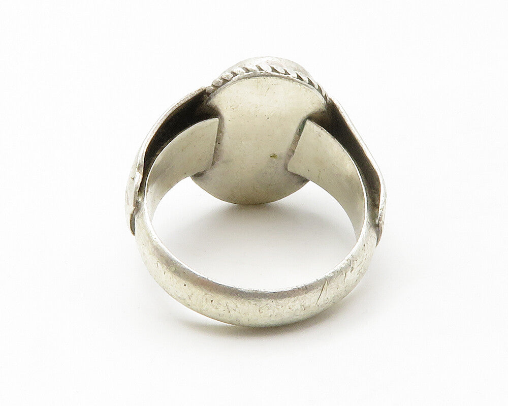 NAVAJO 925 Silver  Vintage Lapis Lazuli Twist Cocktail Ring Sz 11.5  RG14509
