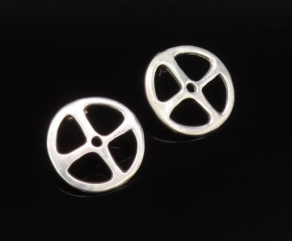 KOYKOE 925 Silver  Vintage Fashionable Open Wheel Motif Drop Earrings  EG12234