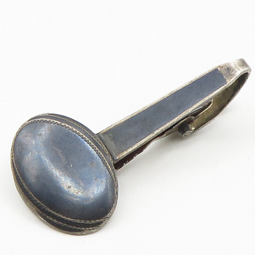 SIAM 925 Sterling Silver  Vintage Antique Dark Tone Smooth Tie Clip  TR2539