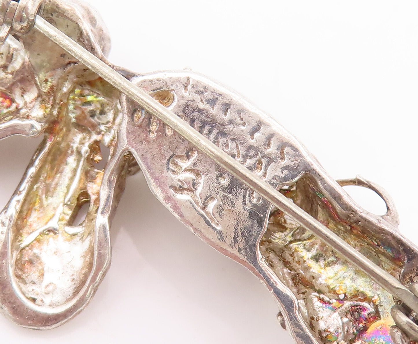 925 Sterling Silver Vintage Brooch Pin Solid 3D Cutout 3 Old Shoes  BP11034
