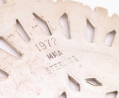 925 Sterling Silver Vintage Pendant 1972 MMA Large Snowflake Cutout  PT25680