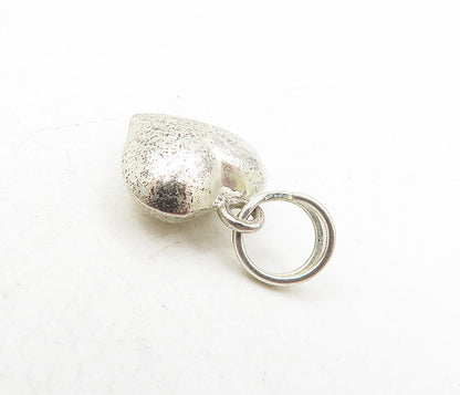 925 Sterling Silver  Vintage Petite Smooth Puffy Love Heart Pendant  PT6677