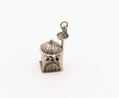 925 Sterling Silver  Vintage 3D Mosque Religious Charm Pendant  PT22152