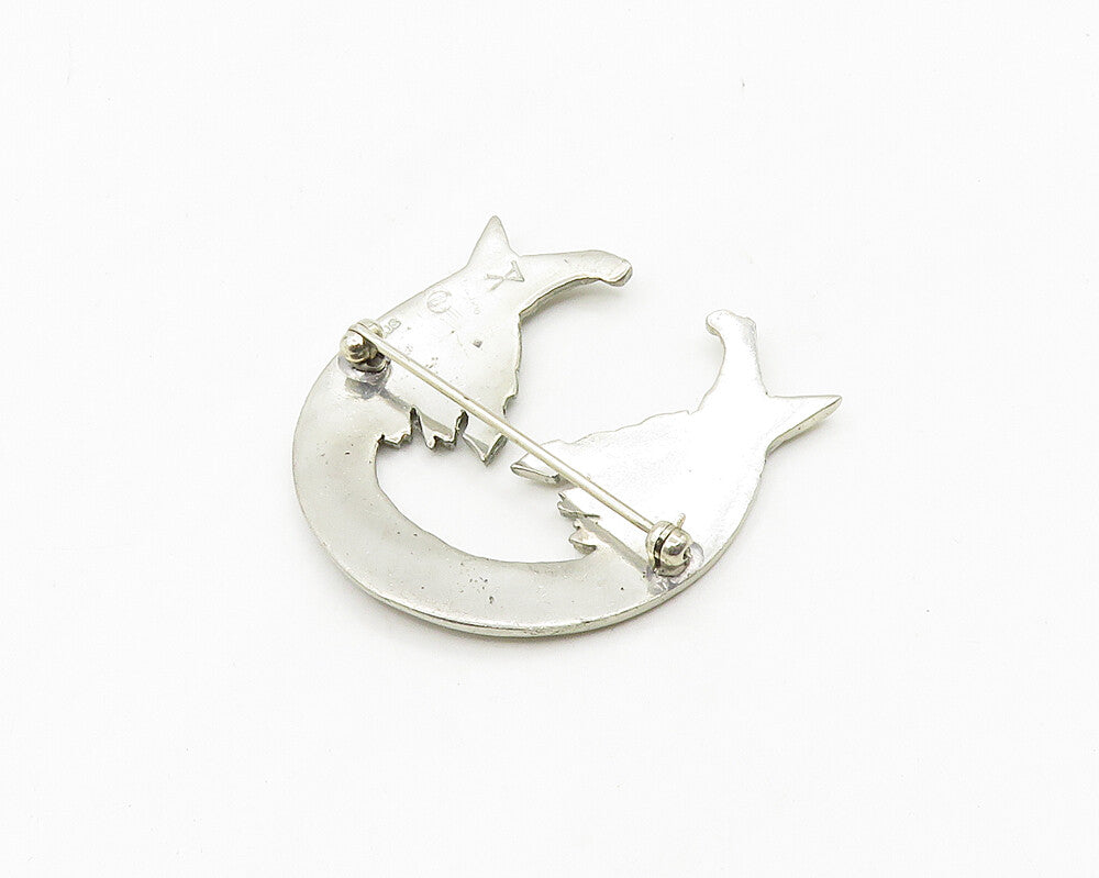 925 Sterling Silver Vintage Children Of Lir Brooch Pin  BP7060