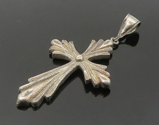 1 OF A KIND 925 Sterling Silver - Vintage Religious Cross Pendant - PT17116