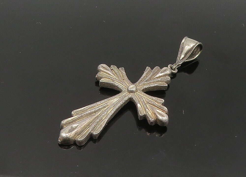 1 OF A KIND 925 Sterling Silver - Vintage Religious Cross Pendant - PT17116