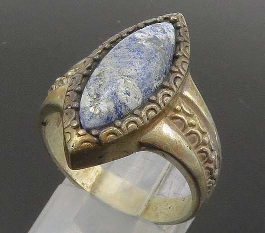 CAROLYN POLLACK 925 Silver - Vintage Sodalite Cocktail Ring Sz 9 - RG15458