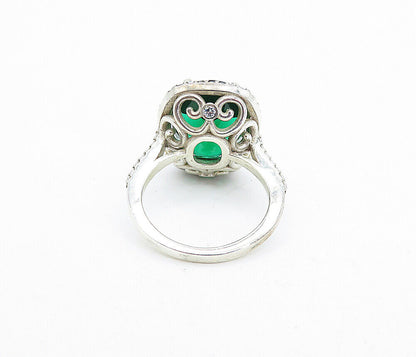 925 Sterling Silver - Peridot & Topaz Accent Swirl Cocktail Ring Sz 7.5 - RG5678