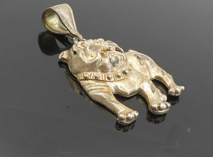 1 Of A KIND 925 Sterling Silver - Vintage Bull Dog Motif Animal Pendant - PT6534